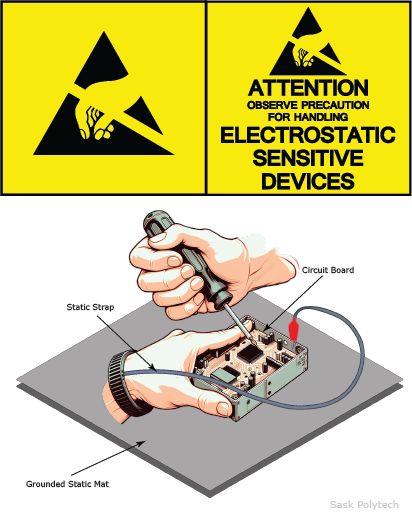 Static electricity warning