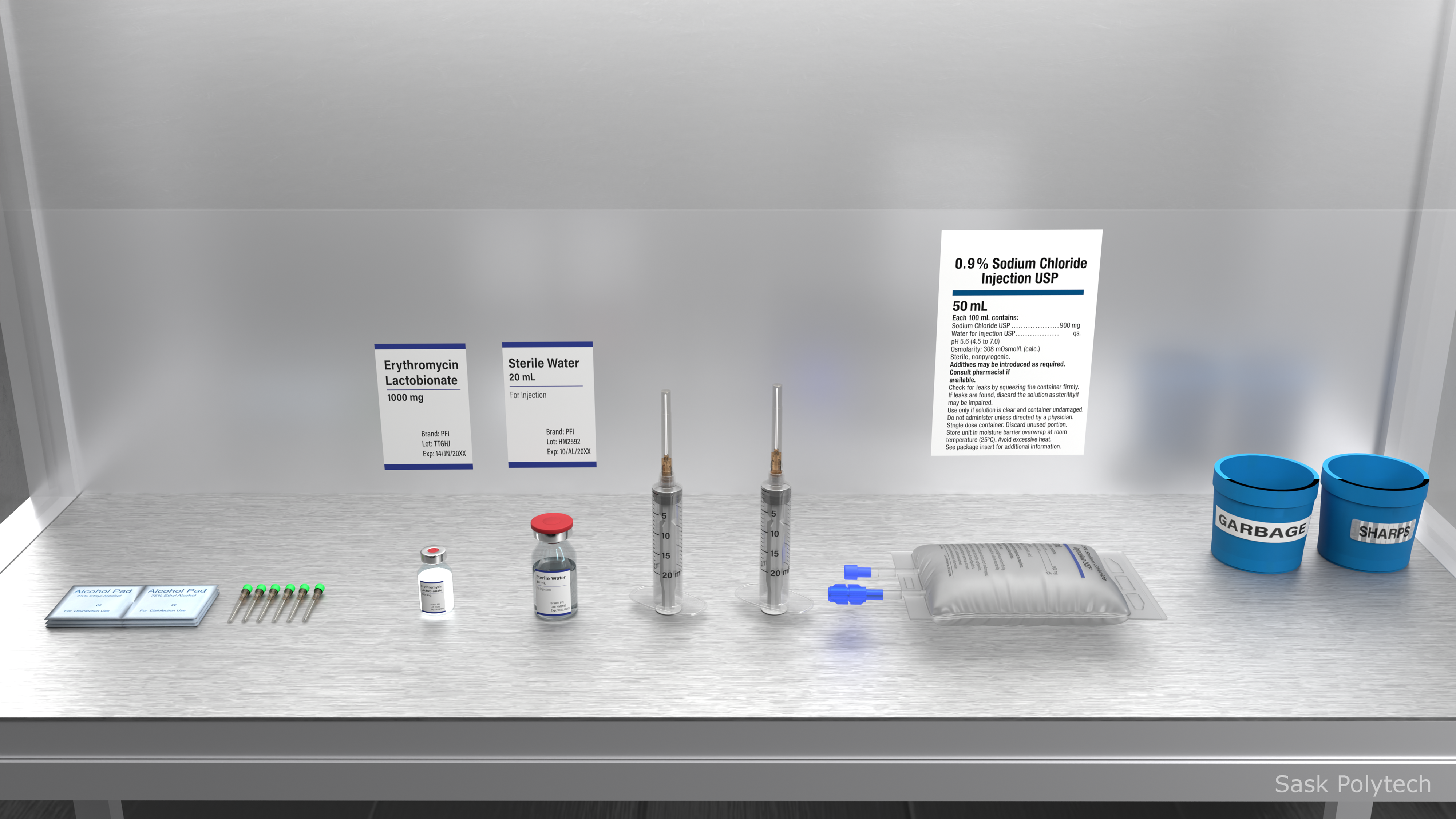 3D model of a pharmacy station