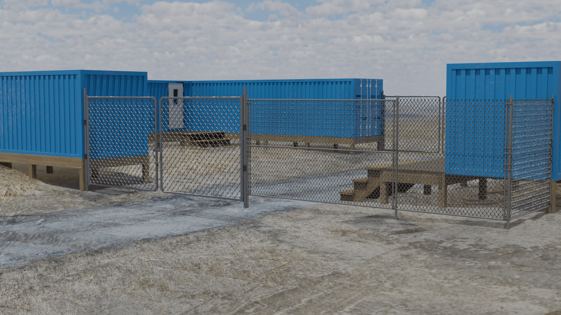 3D render of a proposed agricultural research facility built in Blender for Saskatchewan Polytechnic.