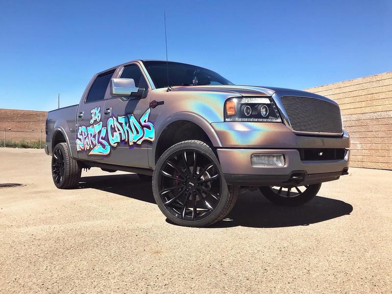 Close up of vehicle wrap detail